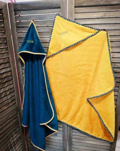 Sortie de bain personnalise avec le prnom